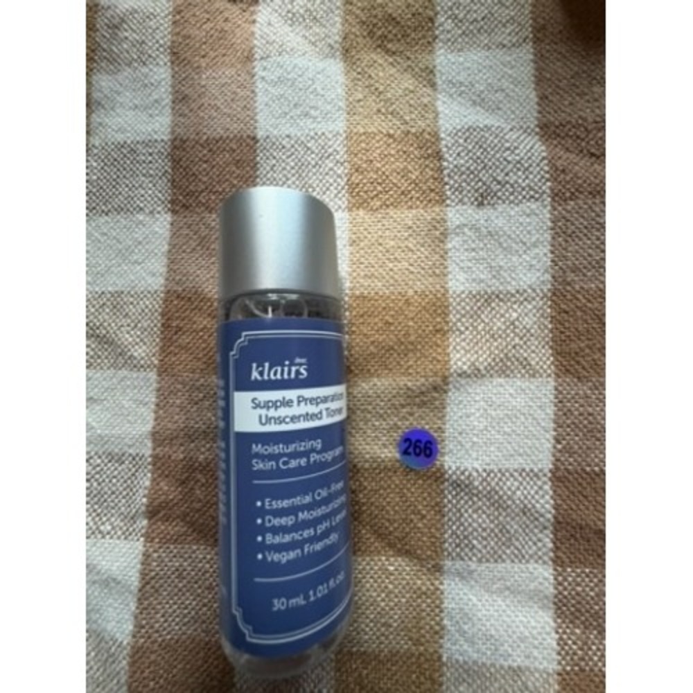 Dear Klairs Supple Preparation Unscented Toner 30ml 1.01 fl oz Travel Size Vegan